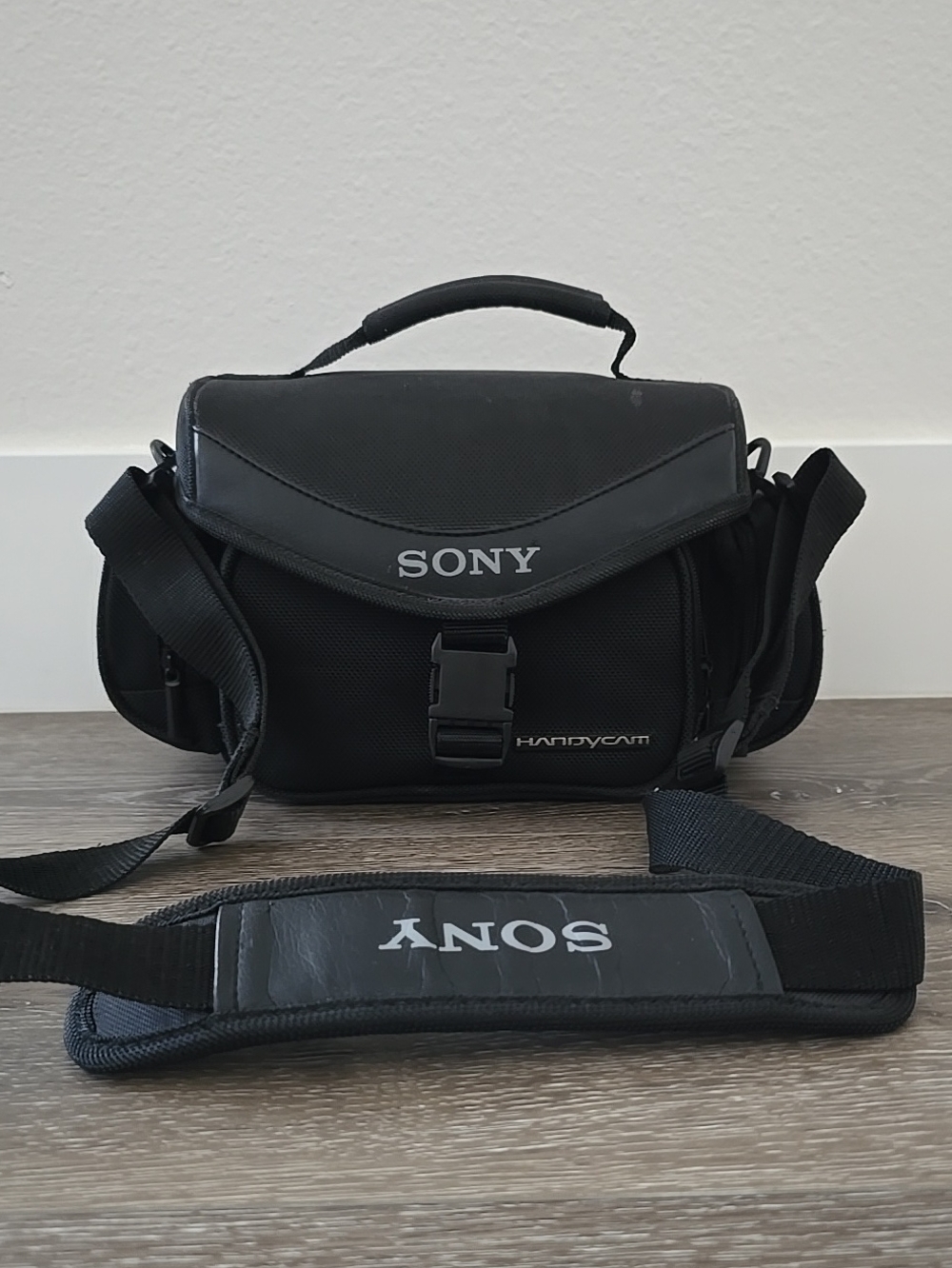 Sony Black Messenger Camera Bag with Branded Strap